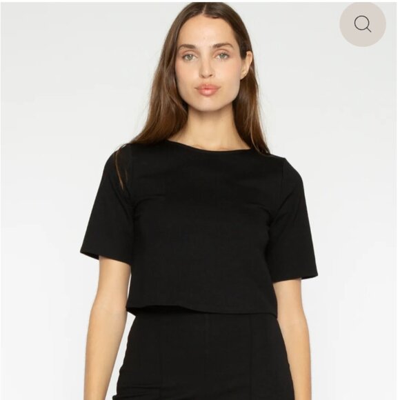 Ripley Rader Black Ponte Knit Top in Black - Picture 1 of 3